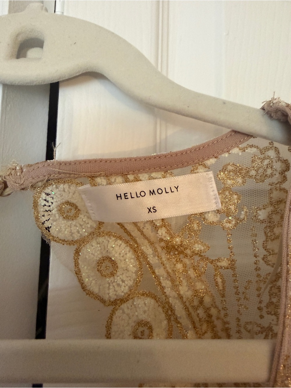 Hello Molly Gold-Embellished Sheer Top - Picture 6 of 6